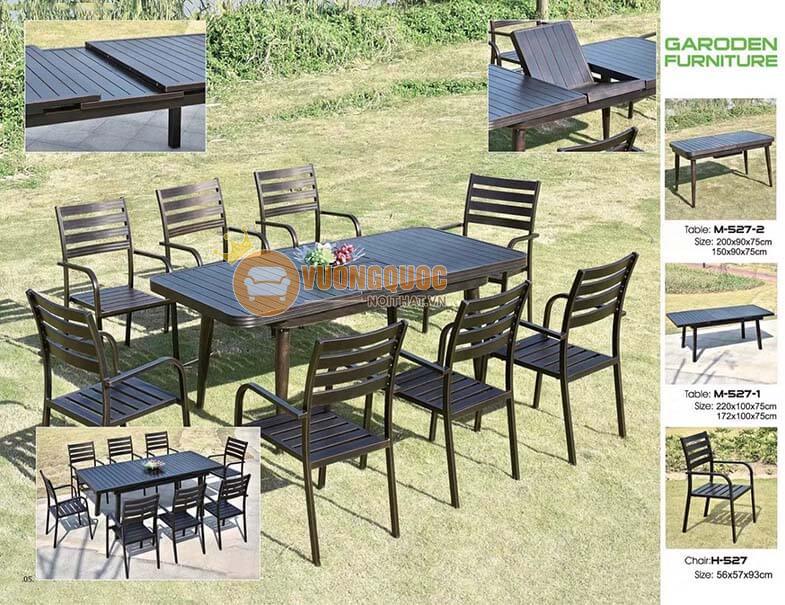 Bộ bàn ghế sân vườn nhập khẩu ZX M527H527-1